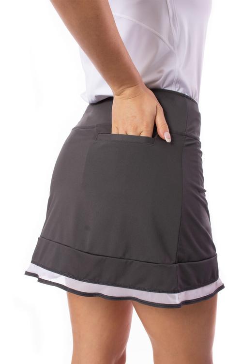 Golftini  Pull On Tech Skort   Charcoal Grey  Top Golf