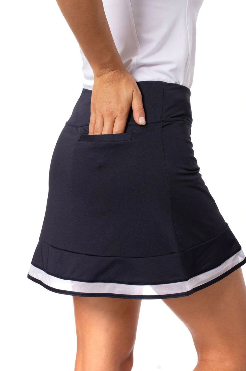 Golftini  Pull On Tech Skort   TOP GOLF  -Navy/White