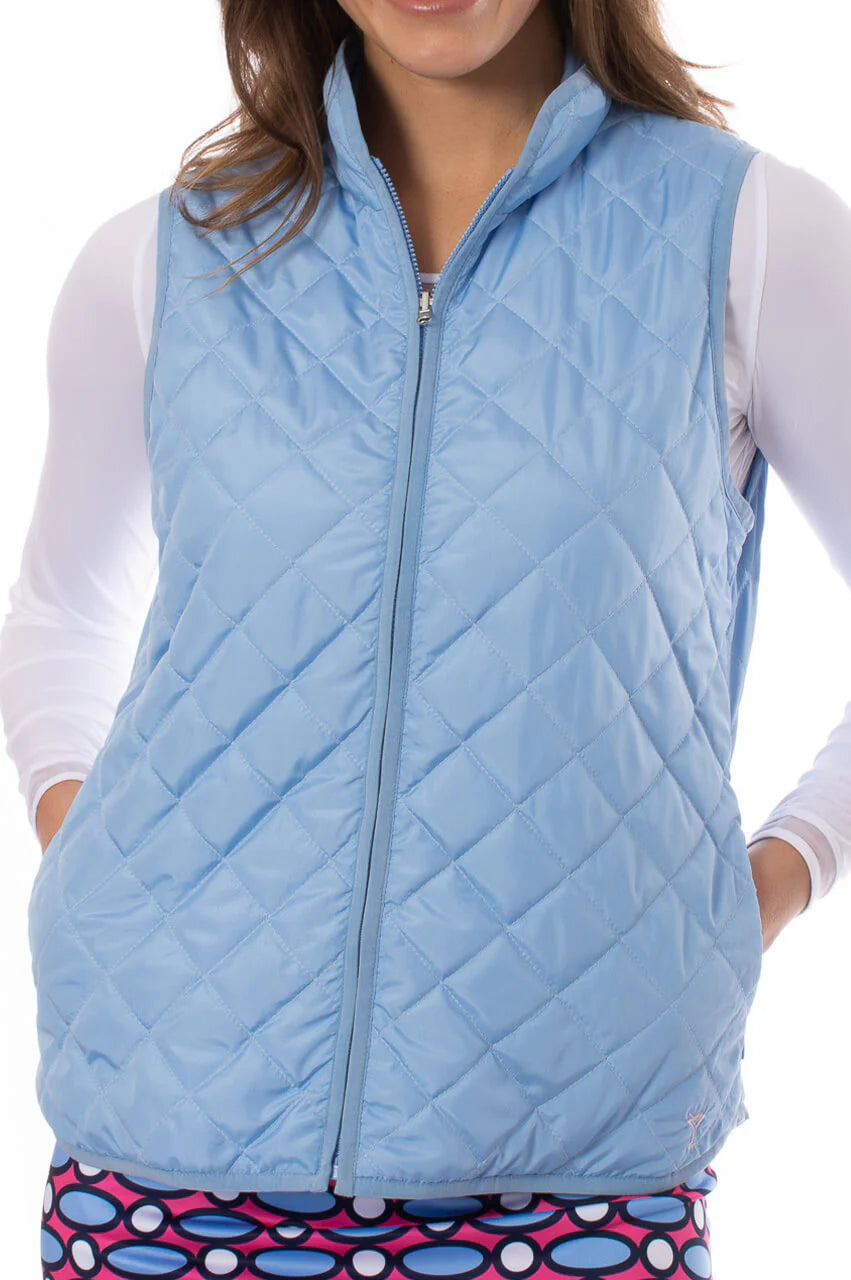 Goftini  - Quilted Vest -Sky Blue