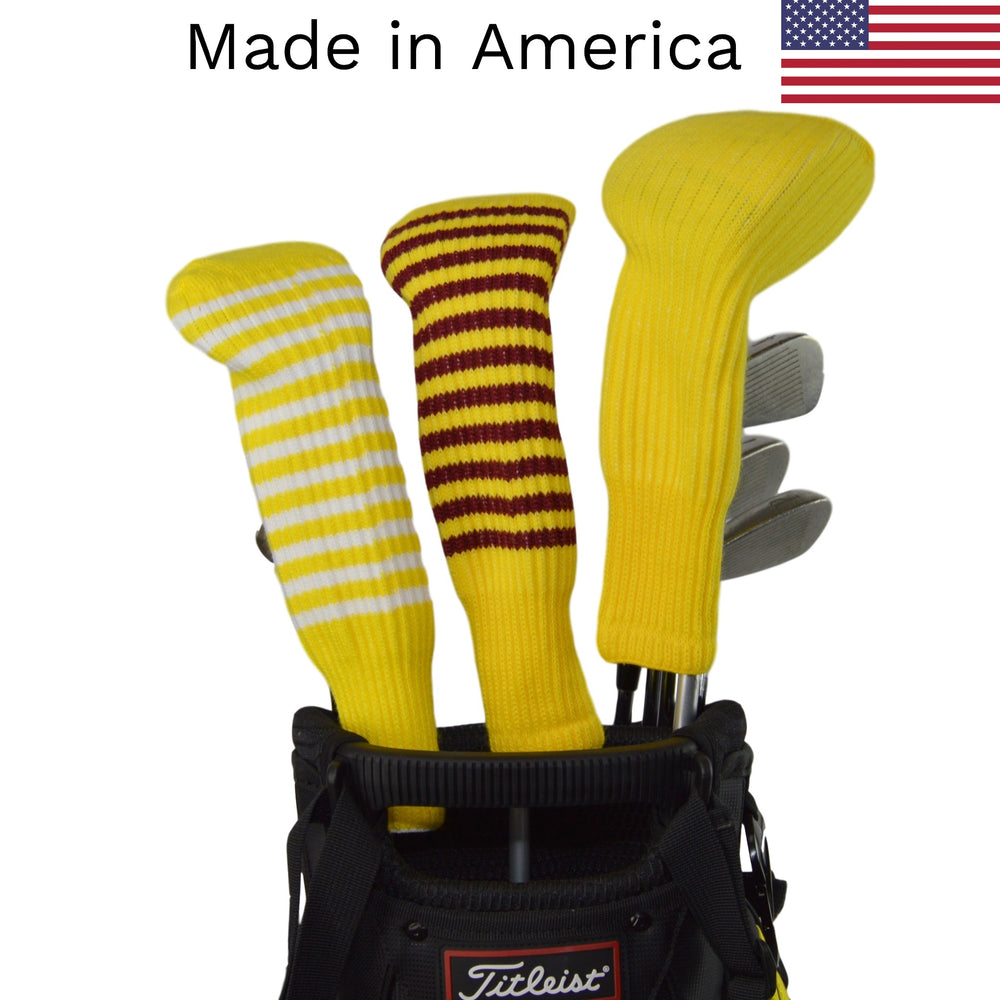 Yellow Club Sock Golf Headcovers